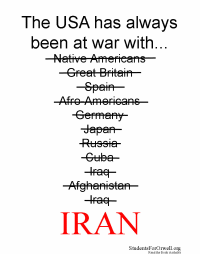 the usa has always been at war with...