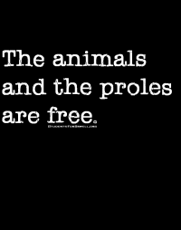 The animals and the proles are free.