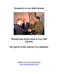 oceania has always been at war with eurasia